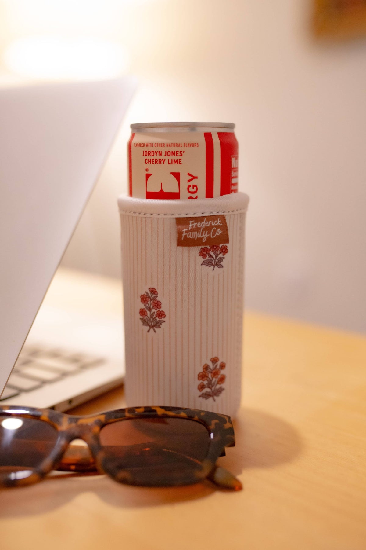 Frederick Family Co. - Slim Can Drink Sleeves- Reusable Neoprene Coolers with Aesthetic Patterns, 12oz Skinny Can Holder for Seltzer Energy Drinks