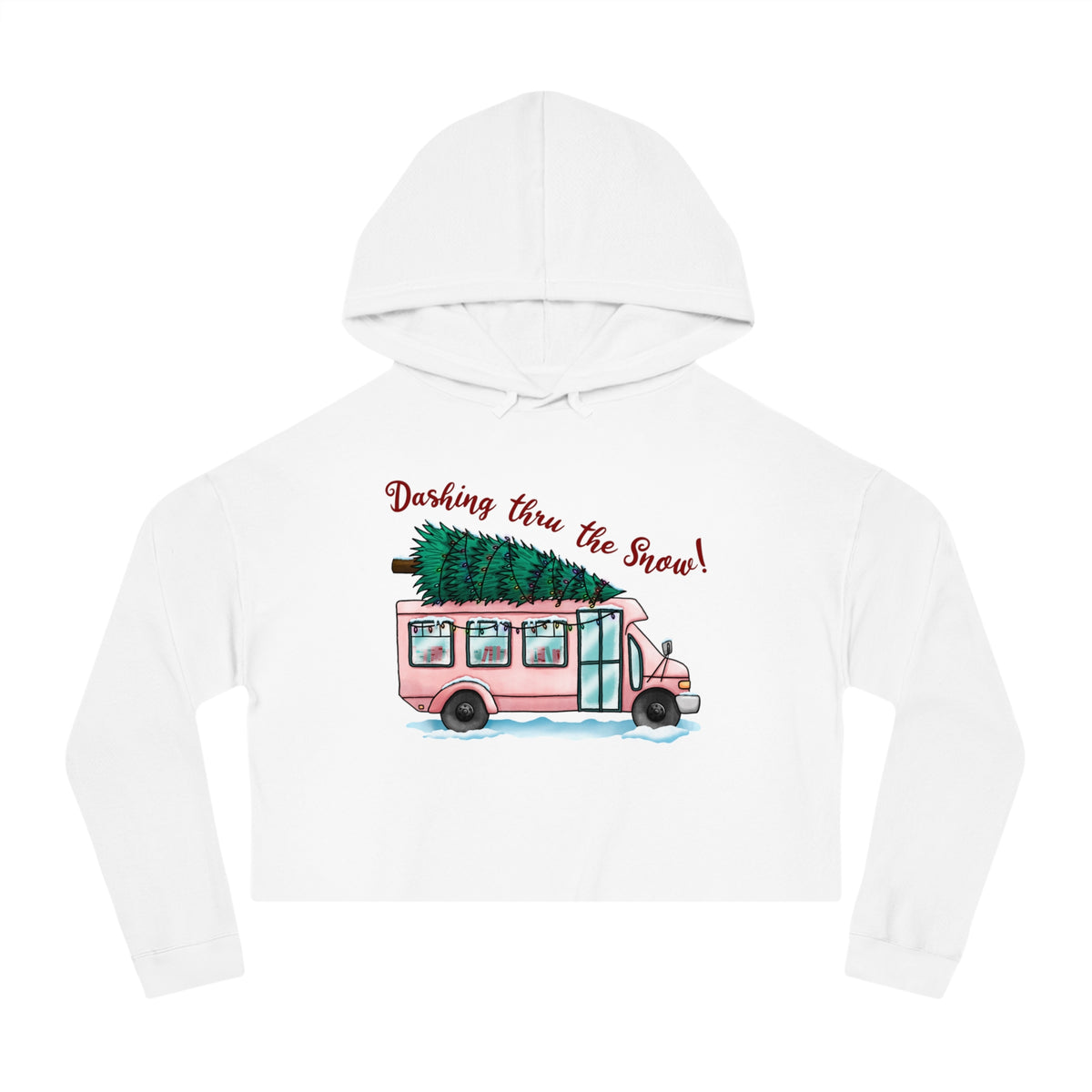 TEB Dashing Through the Snow Cropped Hoodie