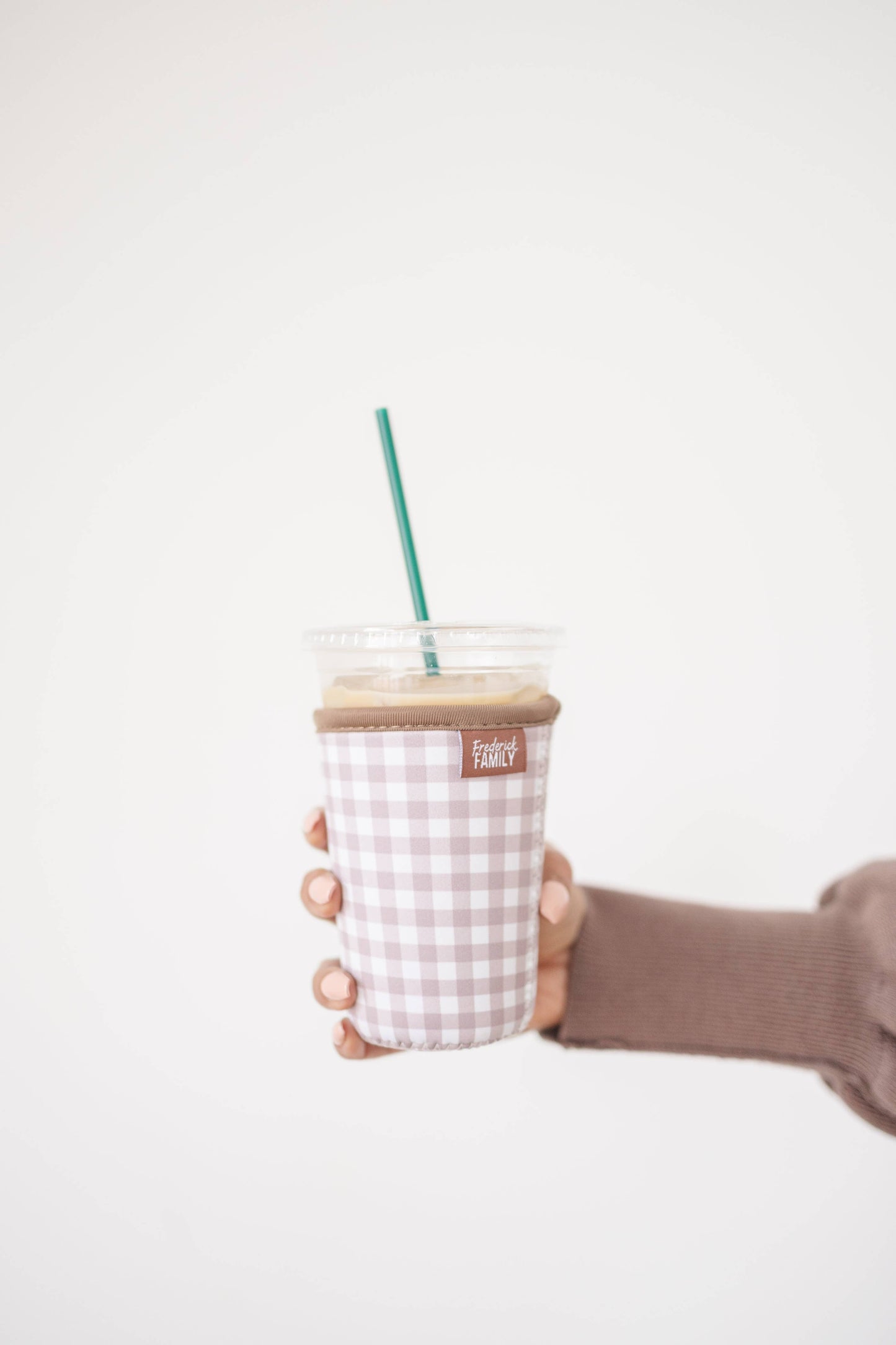 Frederick Family Co. - Reusable Iced Coffee Sleeve, Cute Cup Holder Drink Sleeve, Coffee Lover Gift, Cold Drink Sleeve for Iced Coffee Cups
