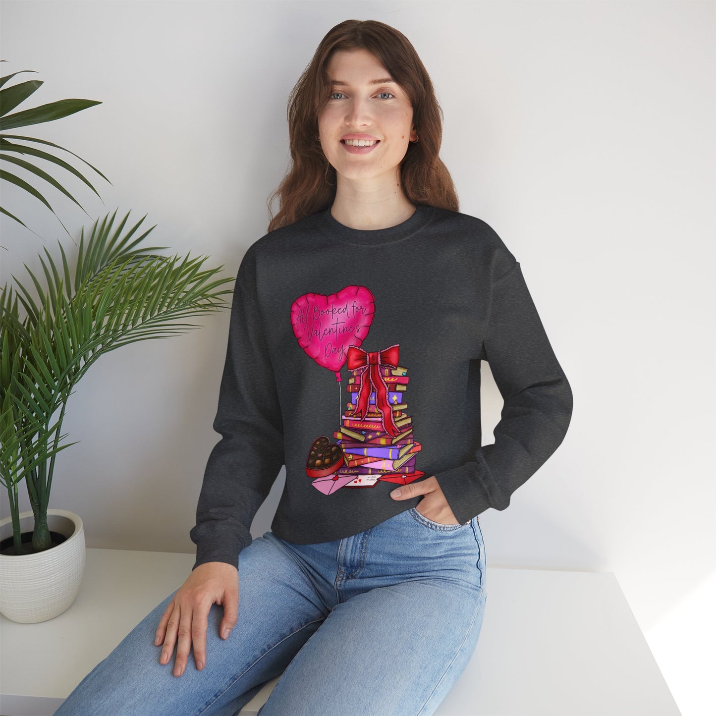 All Booked for Valentine's Crewneck Sweatshirt