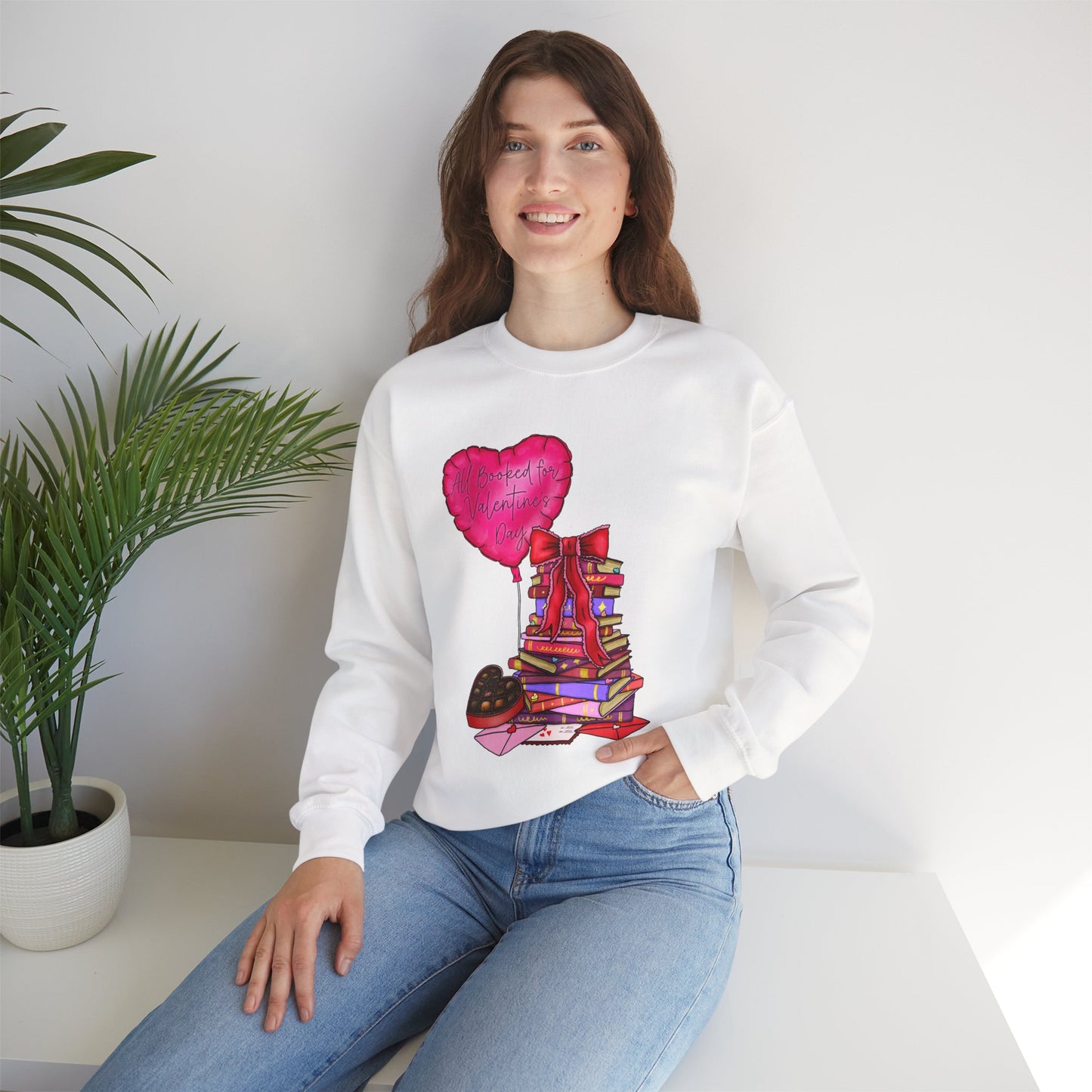 All Booked for Valentine's Crewneck Sweatshirt