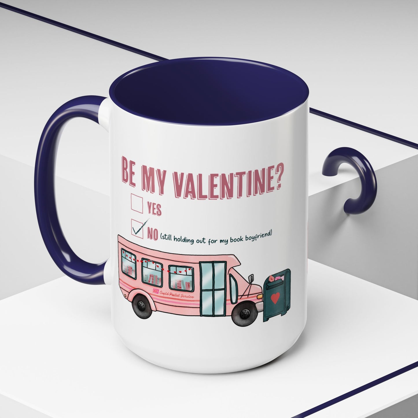 Be my Valentine Pink Bus Coffee Mug