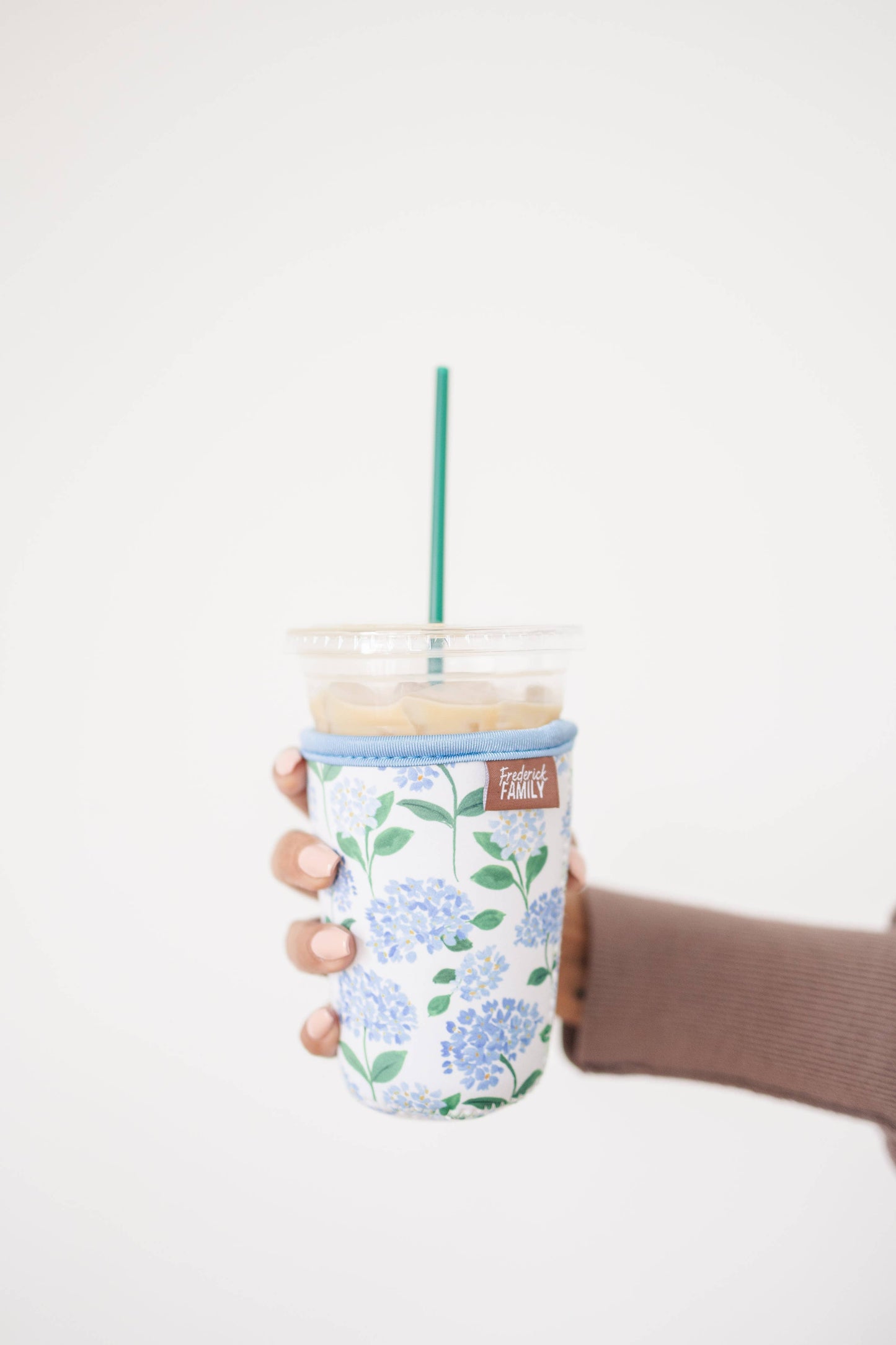 Frederick Family Co. - Reusable Iced Coffee Sleeve, Cute Cup Holder Drink Sleeve, Coffee Lover Gift, Cold Drink Sleeve for Iced Coffee Cups