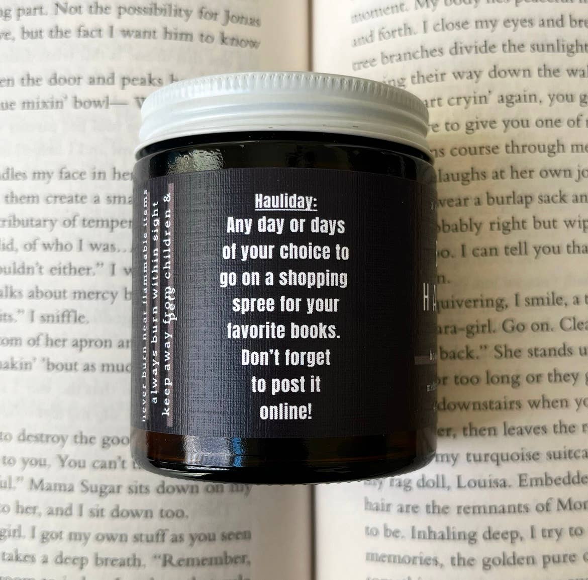 A Scent Story Candle Co - Book Hauliday - Bookish Candle | Book Themed Candle