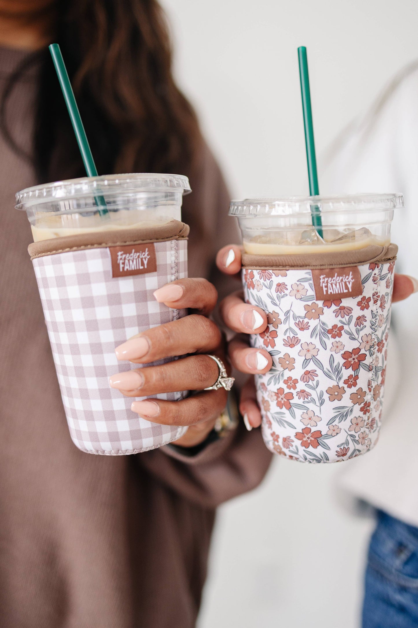 Frederick Family Co. - Reusable Iced Coffee Sleeve, Cute Cup Holder Drink Sleeve, Coffee Lover Gift, Cold Drink Sleeve for Iced Coffee Cups