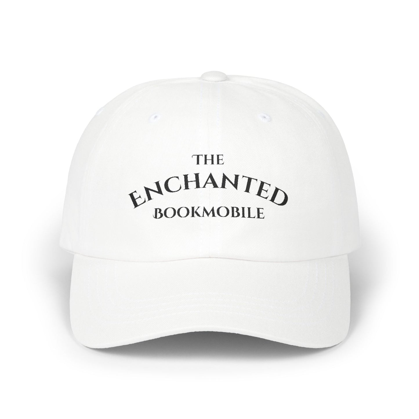 Enchanted Bookmobile Embroidered Cap (White, Pink, Stone, Light Blue)