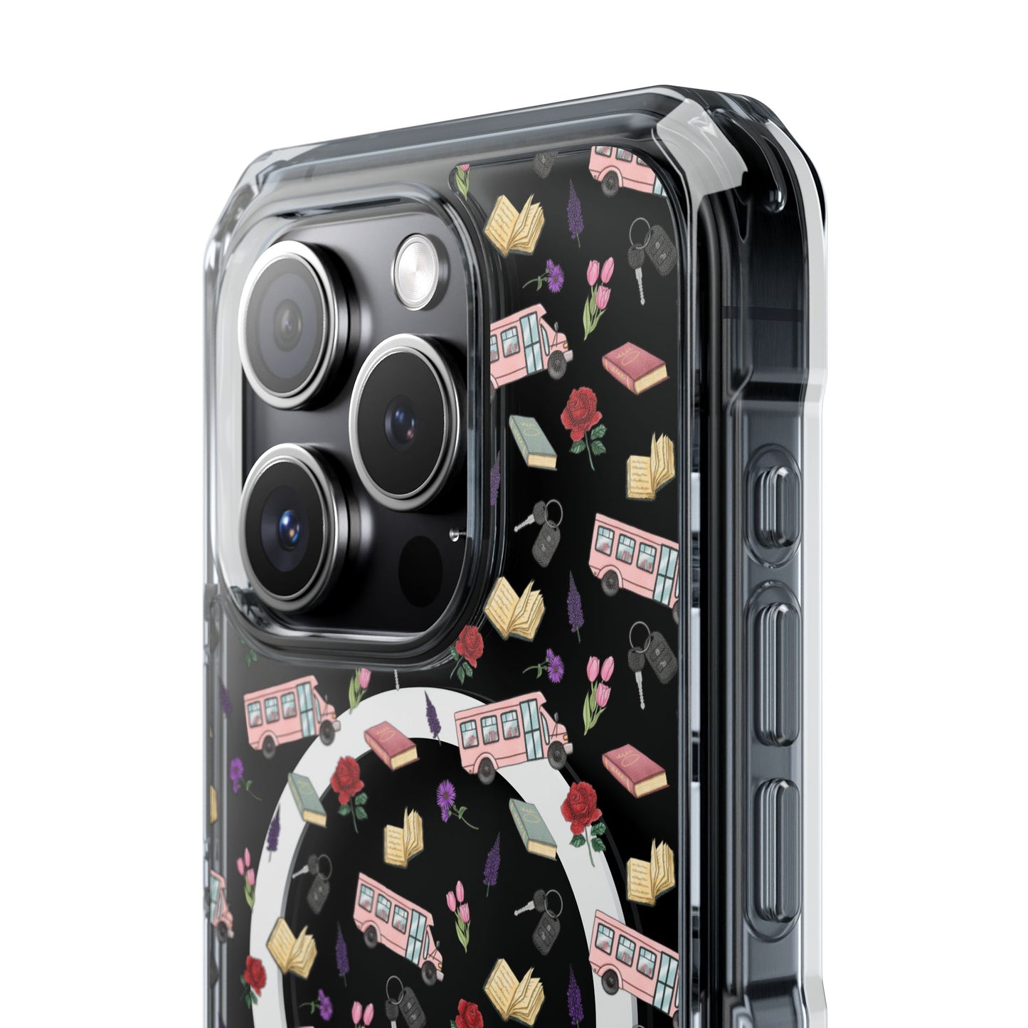 The Enchanted Bookmobile Doodle MagSafe Clear Impact Phone Case