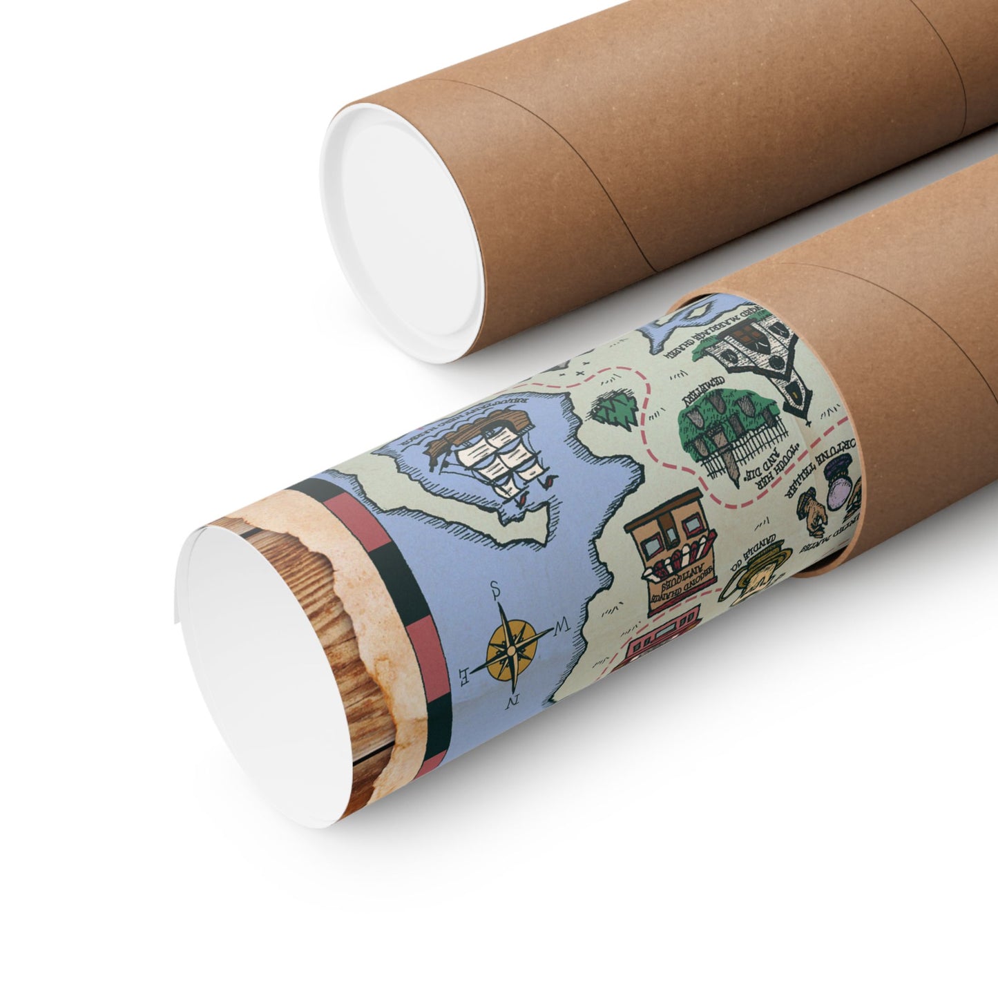 Whimsy on Wheel Adventure Map Poster