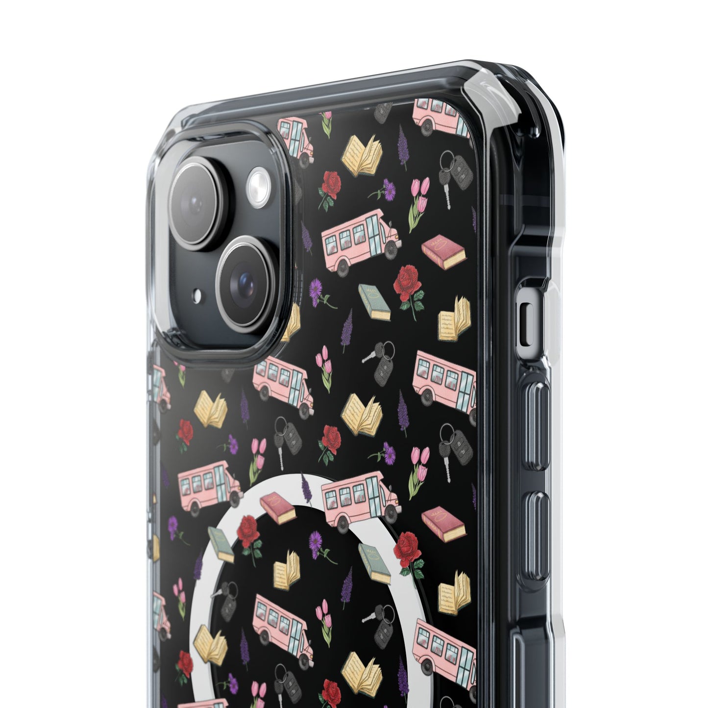 The Enchanted Bookmobile Doodle MagSafe Clear Impact Phone Case