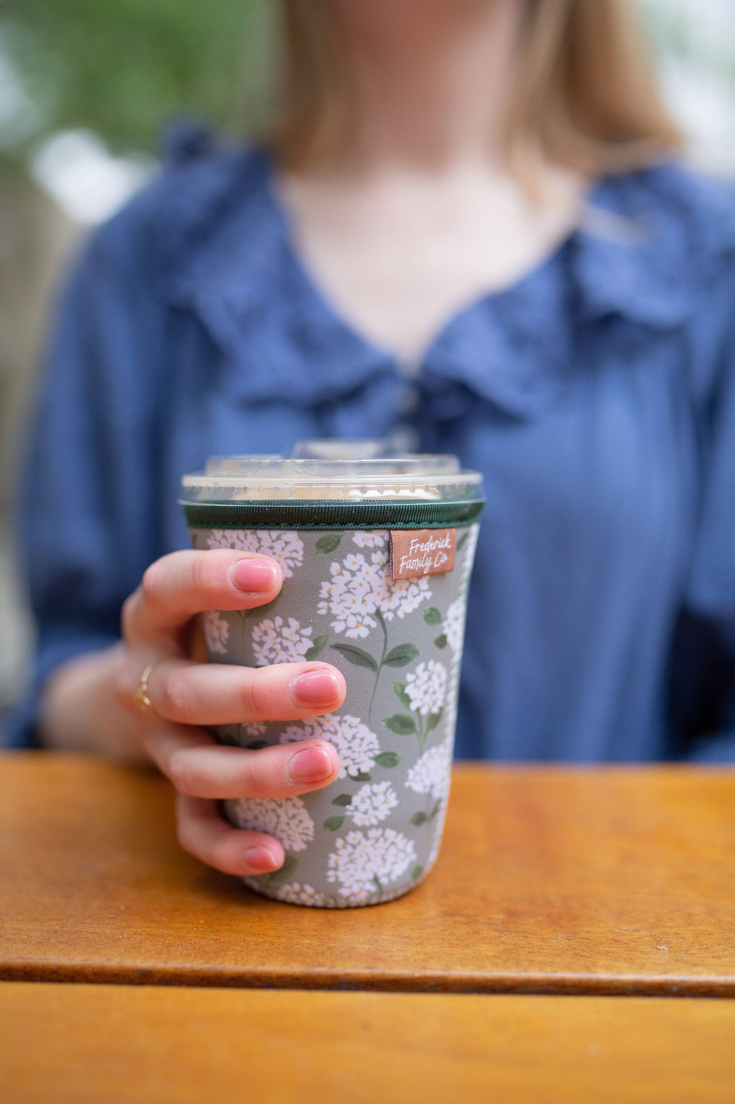 Frederick Family Co. - Reusable Iced Coffee Sleeve, Cute Cup Holder Drink Sleeve, Coffee Lover Gift, Cold Drink Sleeve for Iced Coffee Cups
