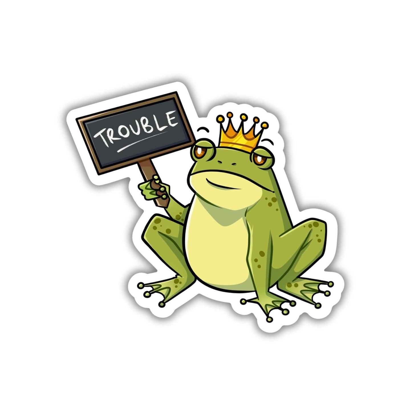 Kingdom of Threads - Kingsley with Trouble Sign Sticker | Assistant to the Villain