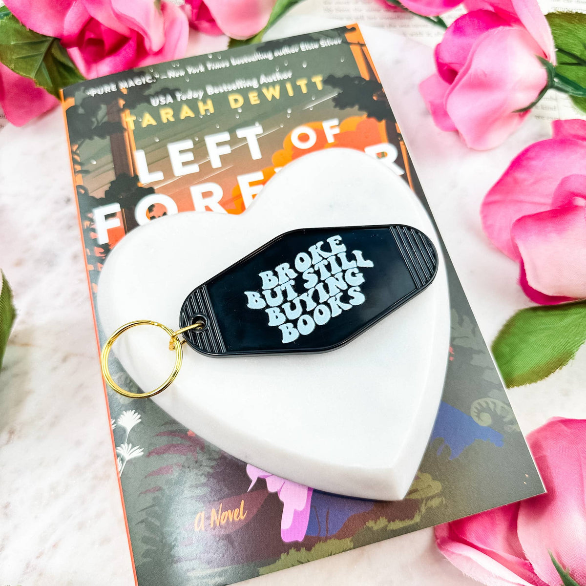 The Swoon Room - Broke But Still Buying Books Motel Keychain