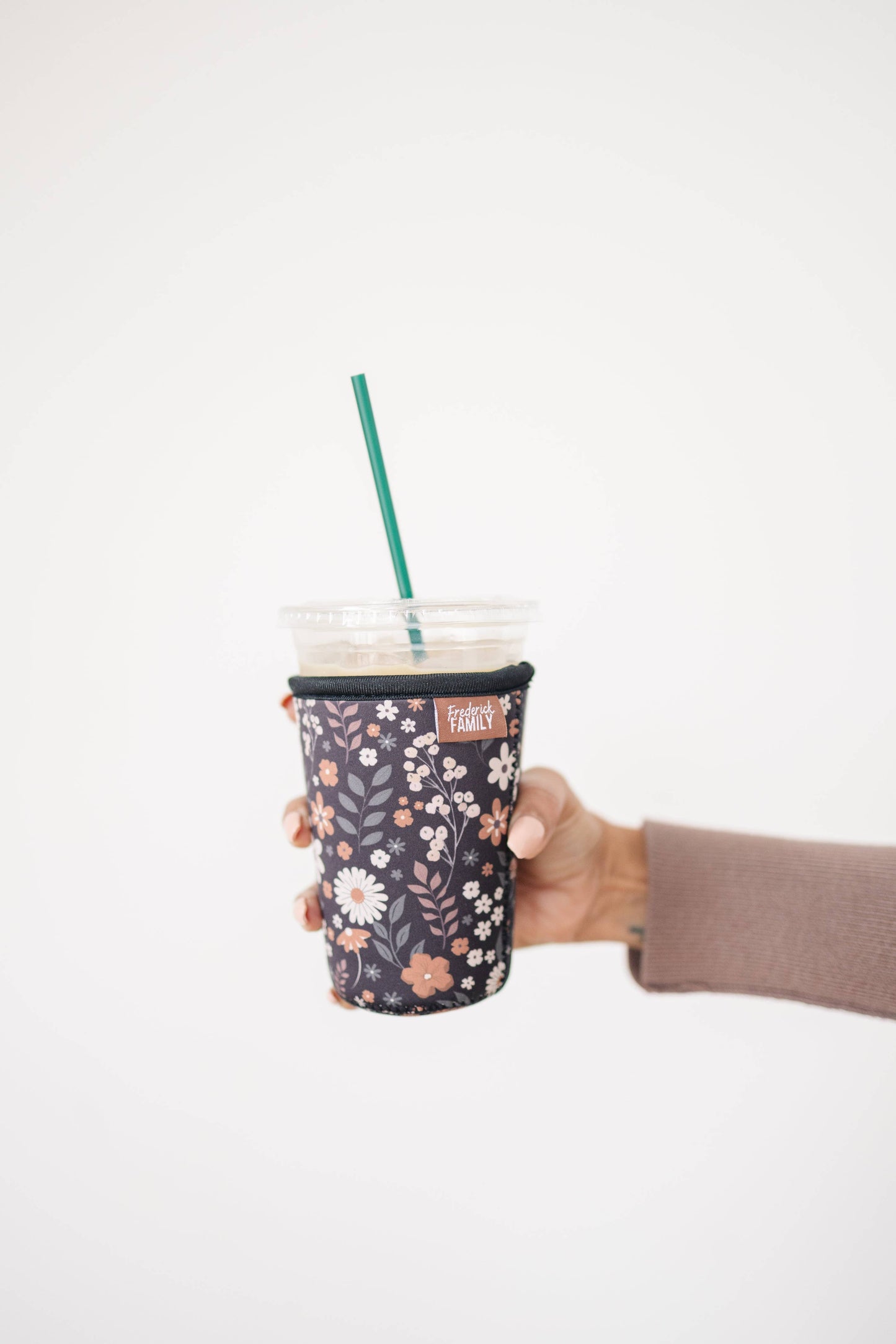 Frederick Family Co. - Reusable Iced Coffee Sleeve, Cute Cup Holder Drink Sleeve, Coffee Lover Gift, Cold Drink Sleeve for Iced Coffee Cups