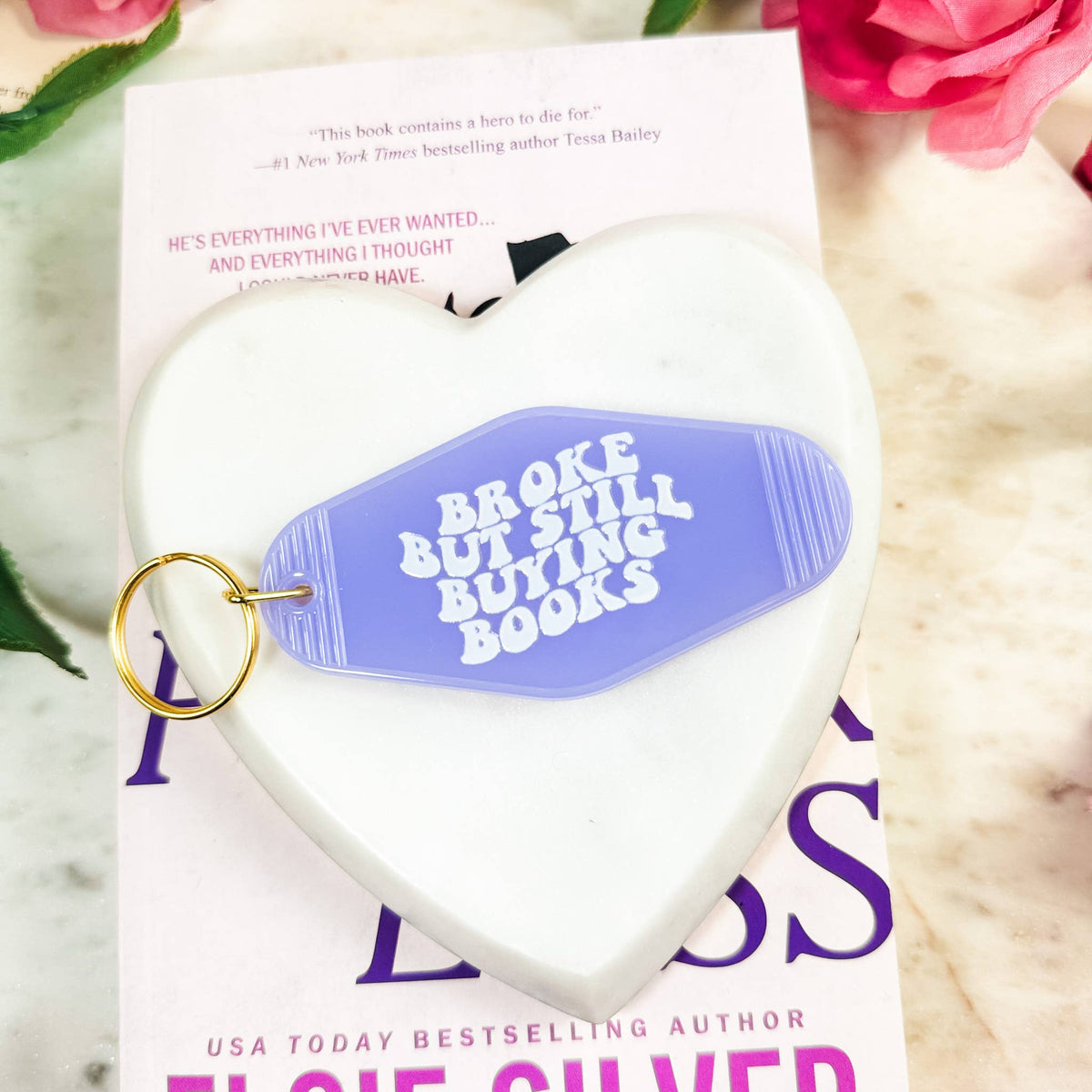 The Swoon Room - Broke But Still Buying Books Motel Keychain