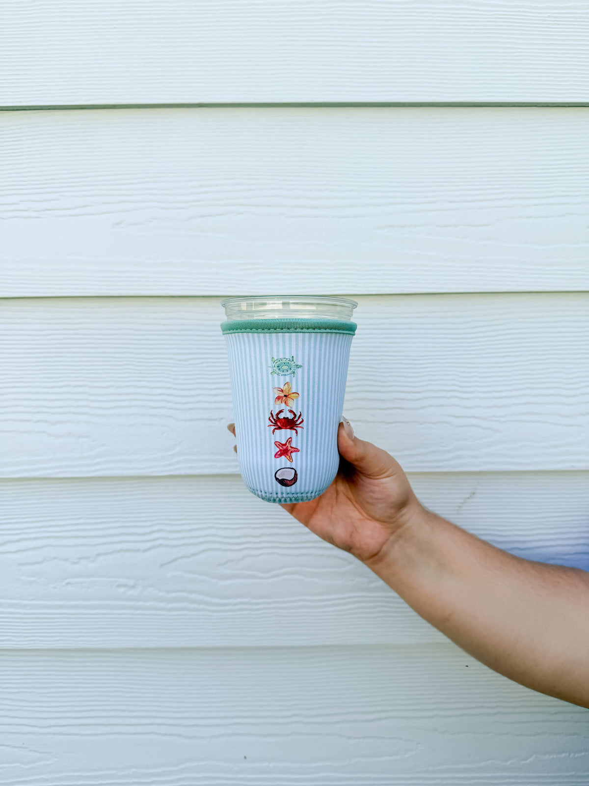 Frederick Family Co. - Reusable Iced Coffee Sleeve, Cute Cup Holder Drink Sleeve, Coffee Lover Gift, Cold Drink Sleeve for Iced Coffee Cups