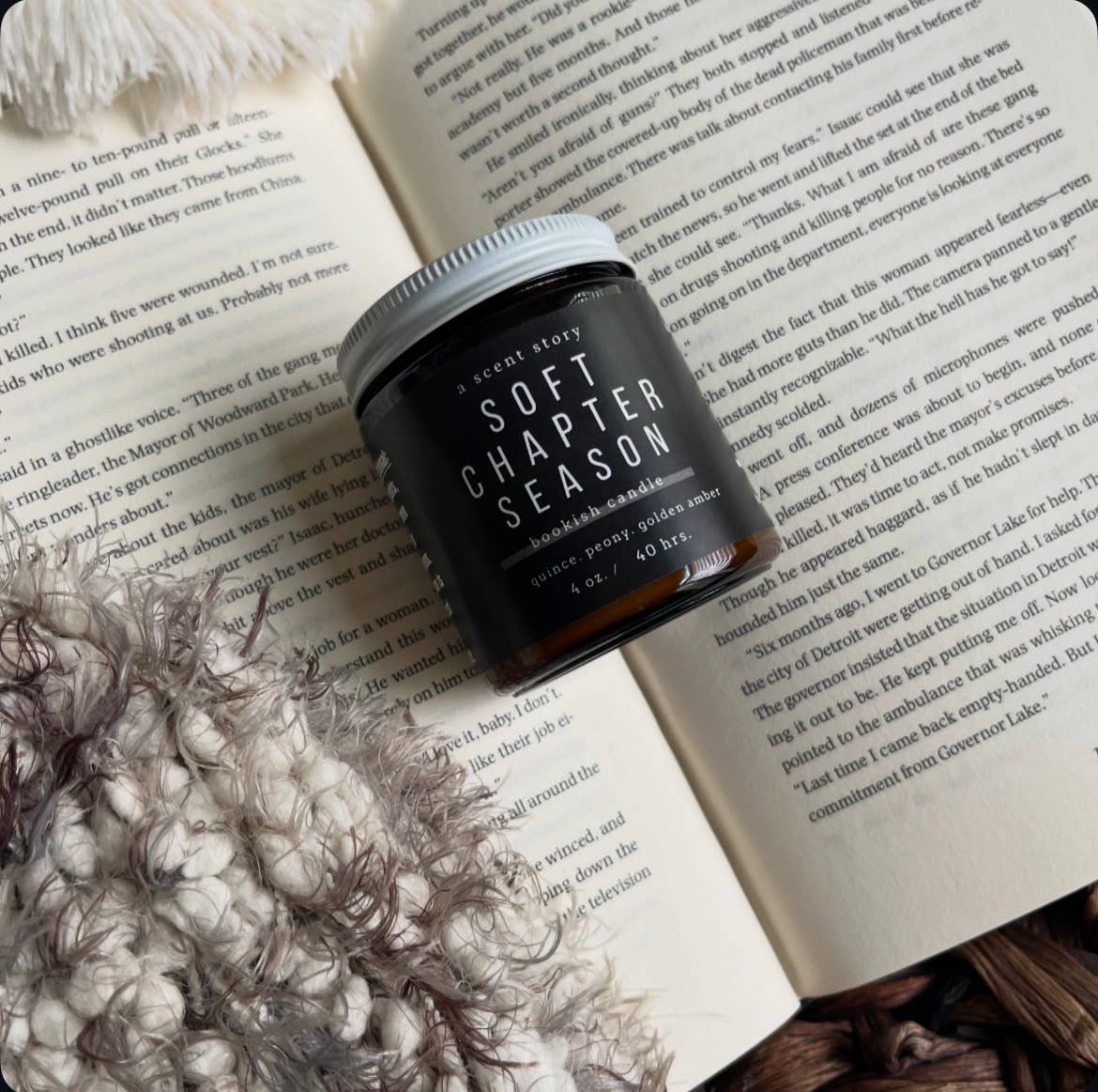 A Scent Story Candle Co - Soft Chapter Season -  Bookish Candle | Book Themed Candle