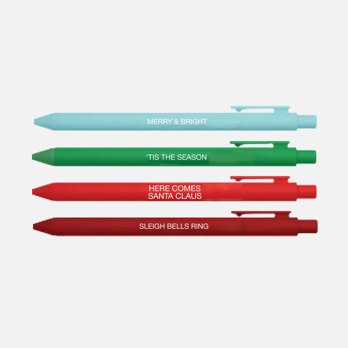 Little Lovelies Studio - Holiday Cheer Pen Set – 4-Pack Festive Christmas Pens