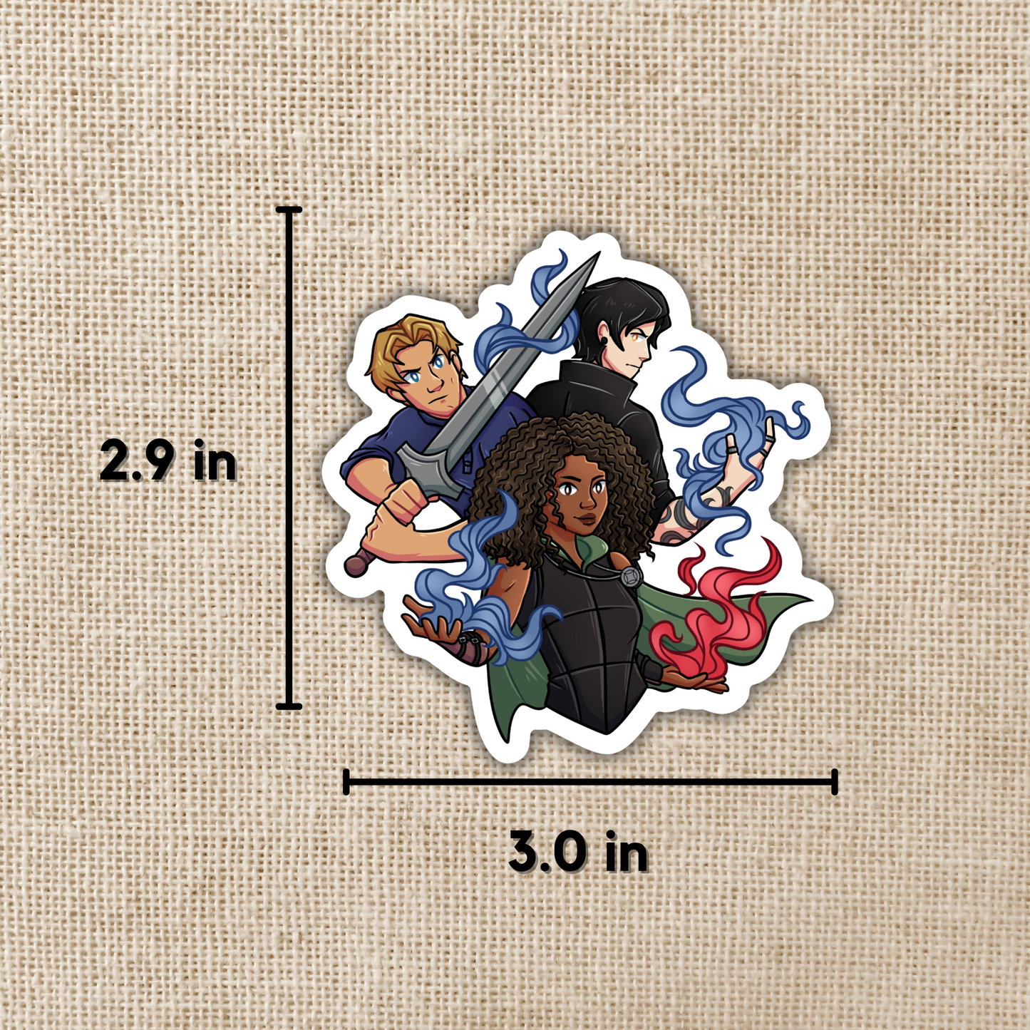 Kingdom of Threads - Bree, Nick & Sel Sticker | Legendborn