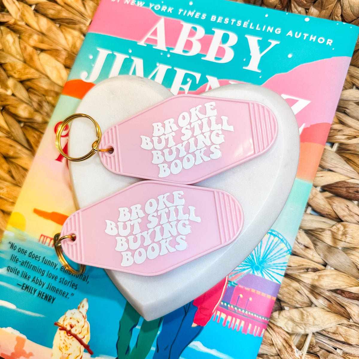 The Swoon Room - Broke But Still Buying Books Motel Keychain