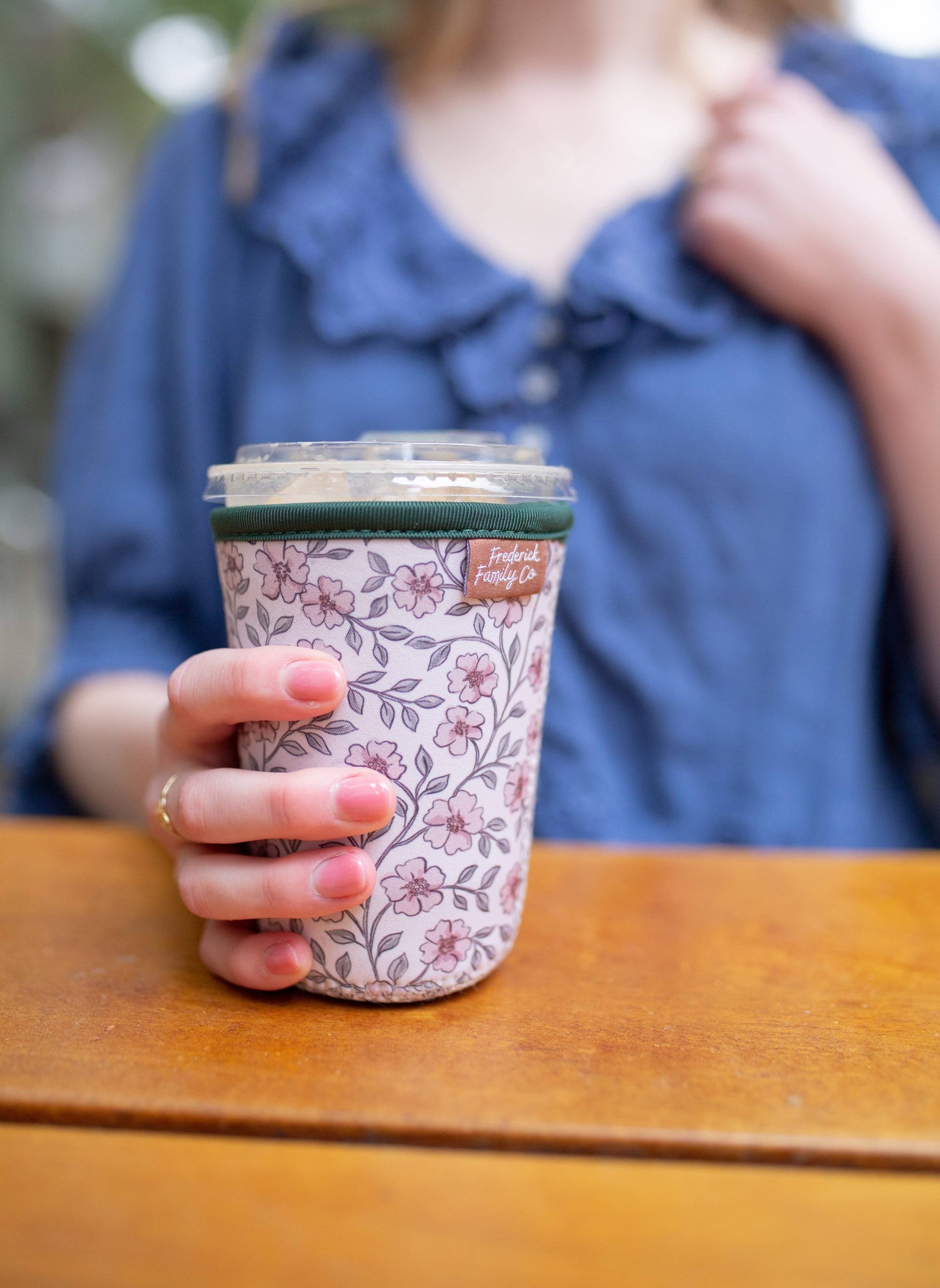 Frederick Family Co. - Reusable Iced Coffee Sleeve, Cute Cup Holder Drink Sleeve, Coffee Lover Gift, Cold Drink Sleeve for Iced Coffee Cups