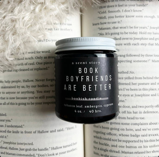 A Scent Story Candle Co - Book Boyfriends Are Better -  Bookish Candle | Book Themed