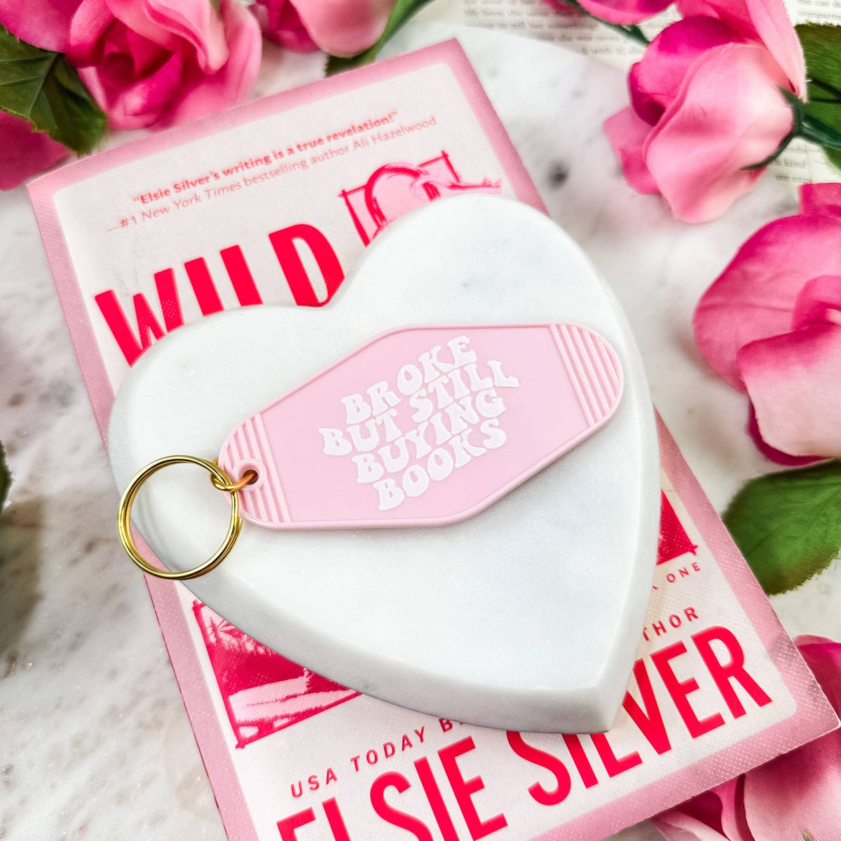 The Swoon Room - Broke But Still Buying Books Motel Keychain