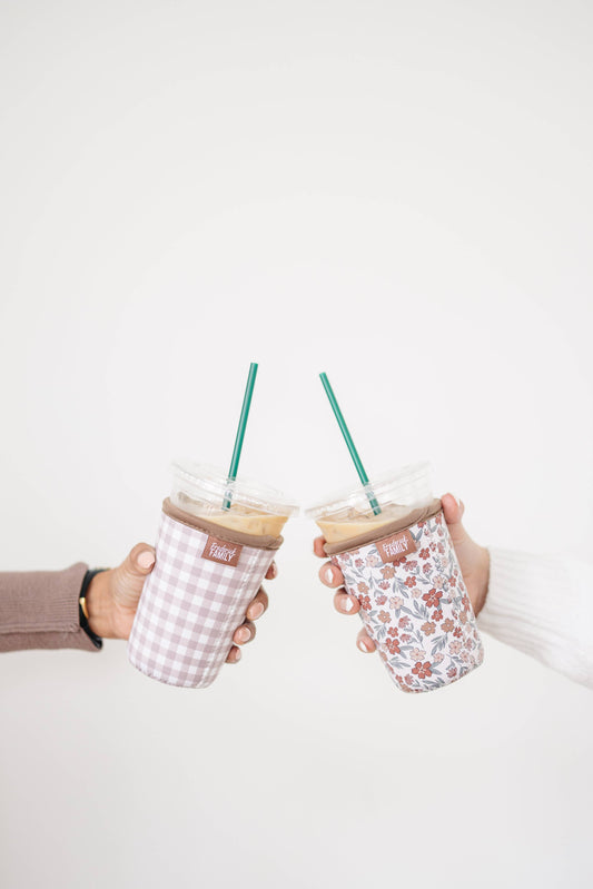 Frederick Family Co. - Reusable Iced Coffee Sleeve, Cute Cup Holder Drink Sleeve, Coffee Lover Gift, Cold Drink Sleeve for Iced Coffee Cups
