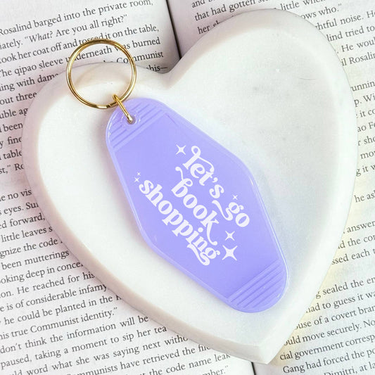 The Swoon Room - Let's Go Book Shopping Motel Keychain