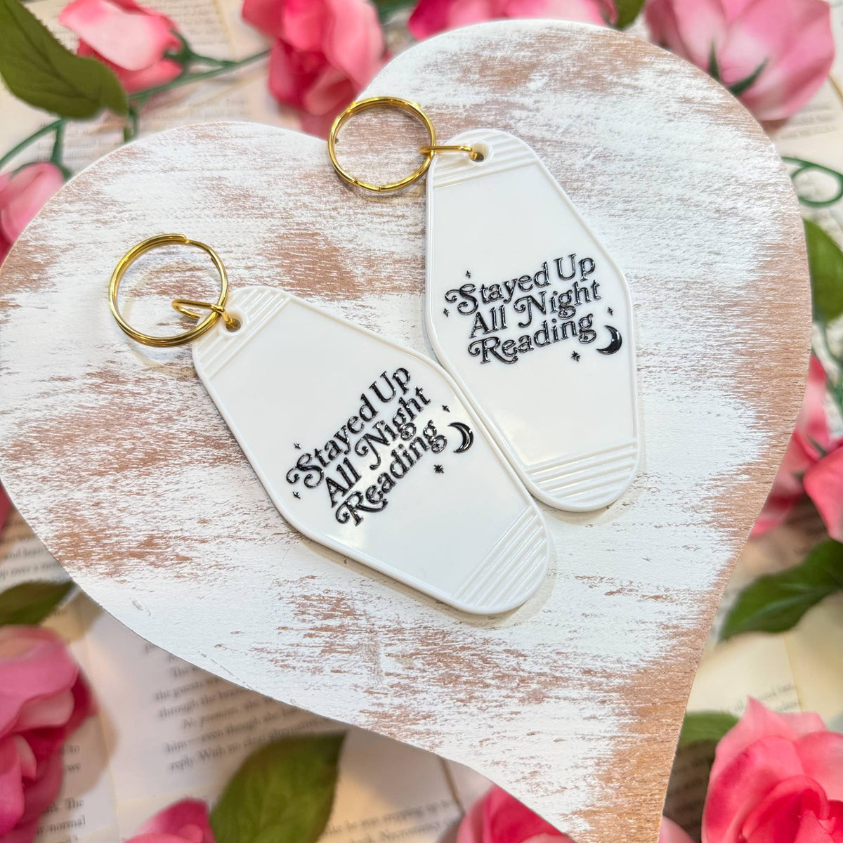 The Swoon Room - Stayed Up All Night Reading Motel Keychain