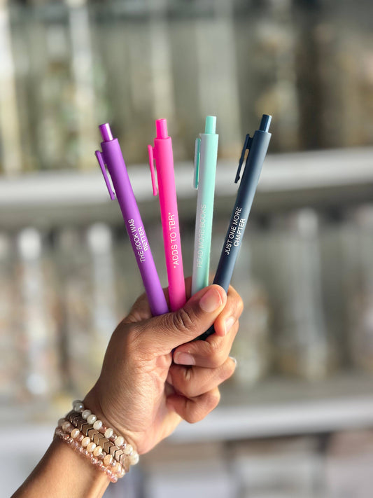 Little Lovelies Studio - The Book Was Better Pen Set | Funny Bookish Gift