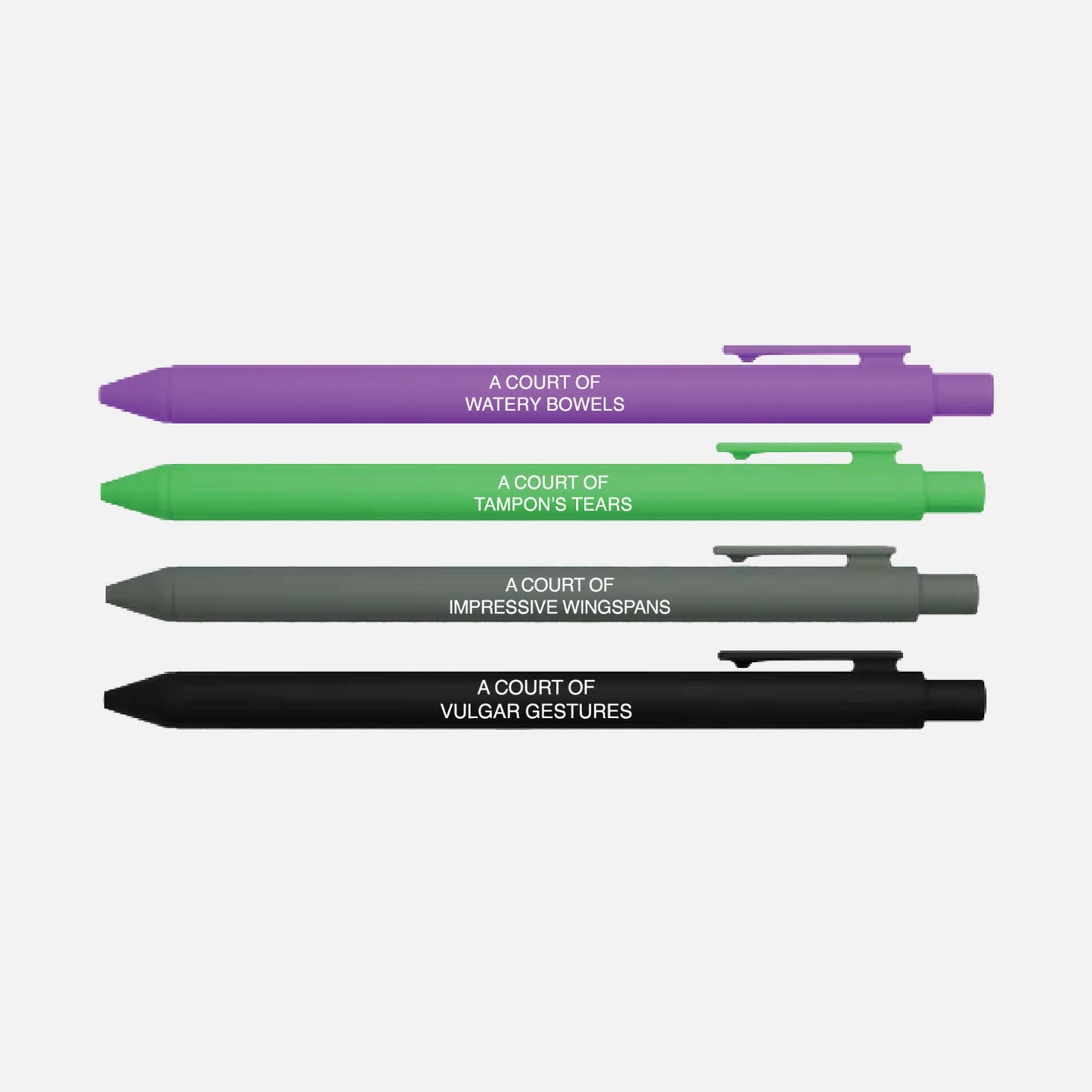 Little Lovelies Studio - Court Drama Funny Romantasy Reader Pen Set for Book Lovers