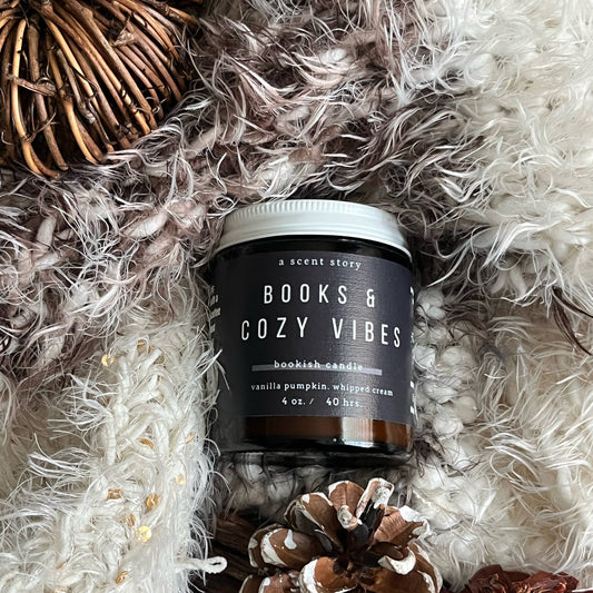 A Scent Story Candle Co - Books & Cozy Vibes -  Bookish Candle | Book Themed Candle
