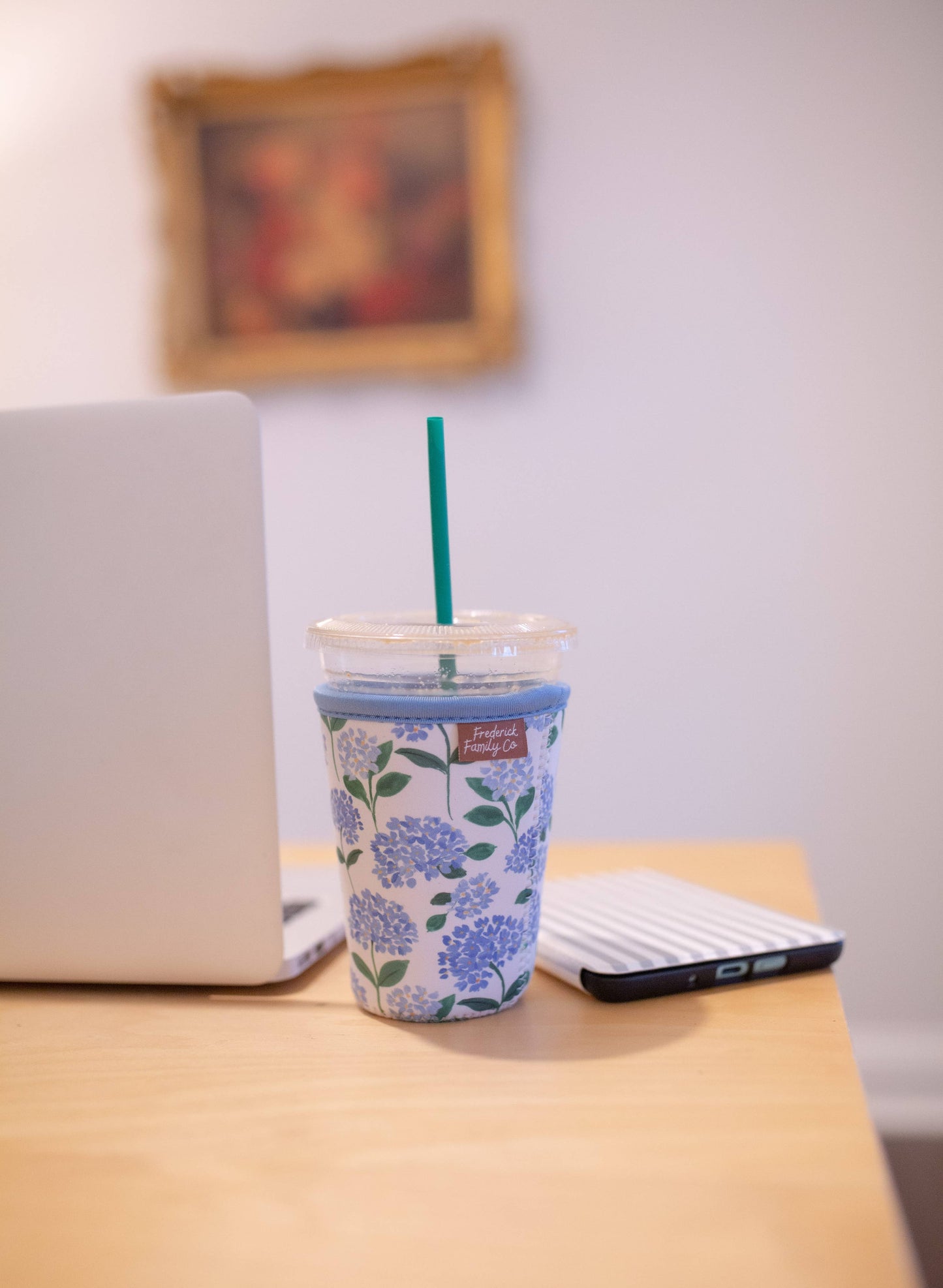 Frederick Family Co. - Reusable Iced Coffee Sleeve, Cute Cup Holder Drink Sleeve, Coffee Lover Gift, Cold Drink Sleeve for Iced Coffee Cups